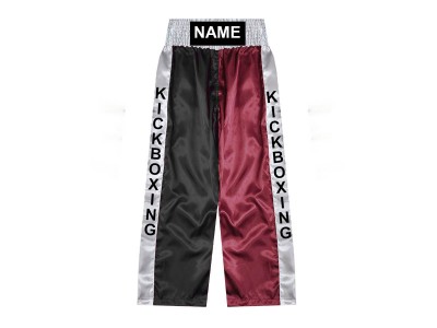 Pantaloni da kickboxing personalizzati : KNPANTS-001-Nero-Marrone