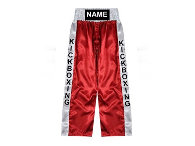 Pantaloni da kickboxing personalizzati : KNPANTS-001-Rossa