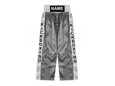 Pantaloni da kickboxing personalizzati : KNPANTS-001-Argento