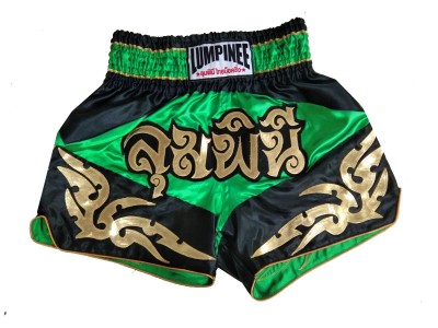 Pantaloncini Thai Kick Boxe Lumpinee : LUM-049-Verde