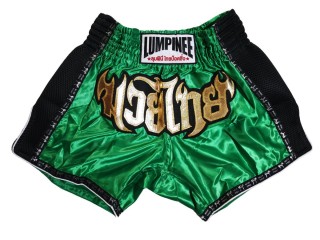 Pantaloncini Thai Retro Boxe Lumpinee : LUMRTO-003-Verde scuro