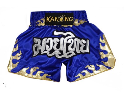 Pantaloncini Kick boxing Bambino KANONG : KNS-145-Blu-K