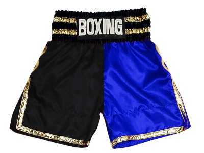 Pantaloncini da boxe personalizzati : KNBSH-039-Nero-Blu