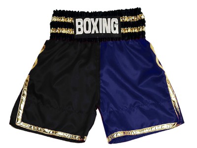 Pantaloncini da boxe personalizzati : KNBSH-039-Nero-Marina