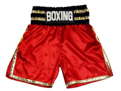 Pantaloncini da boxe personalizzati : KNBSH-039-Rosso