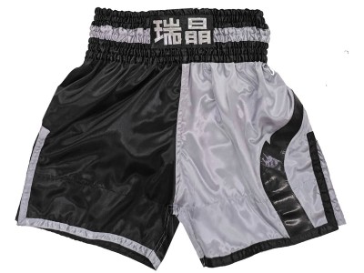 Pantaloncini boxe personalizzati : KNBXCUST-2049-Nero-Grigio