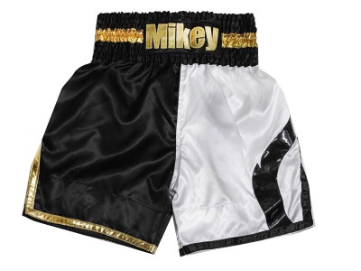 Pantaloncini boxe personalizzati : KNBXCUST-2049-Nero-Bianco