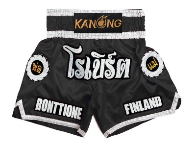 Pantaloncini Kick boxing personalizzati : KNSCUST-1242-Nero