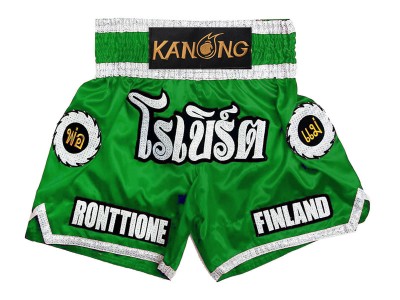 Pantaloncini Kick boxing personalizzati : KNSCUST-1242-Verde