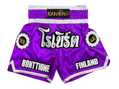 Pantaloncini Kick boxing personalizzati : KNSCUST-1242-Viola