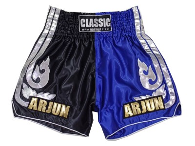 Pantaloncini Kick boxing personalizzati : KNSCUST-1243-Nero-Blu