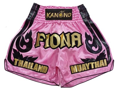 Pantaloncini Kick boxing personalizzati : KNSCUST-1246-Rosa